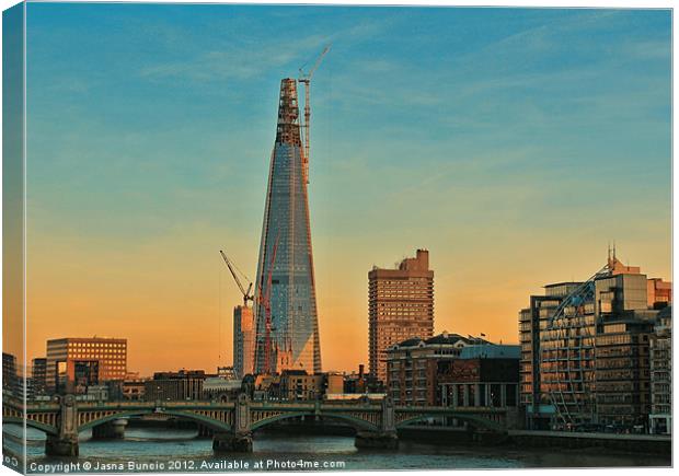 Building The Shard Canvas Print by Jasna Buncic