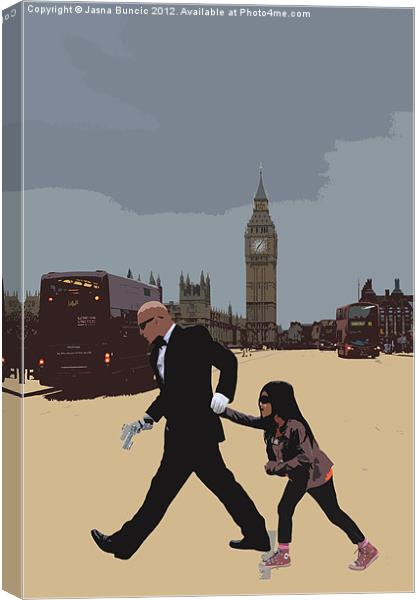 London Matrix, Baddie Agent Smith Canvas Print by Jasna Buncic