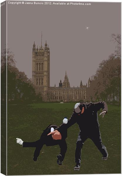 London Matrix, Martial arts Smith Canvas Print by Jasna Buncic