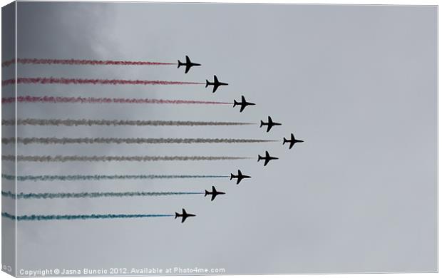 Red Arrows horizontal Canvas Print by Jasna Buncic