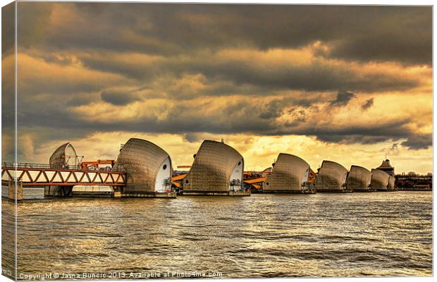 Thames Barrier Canvas Print by Jasna Buncic