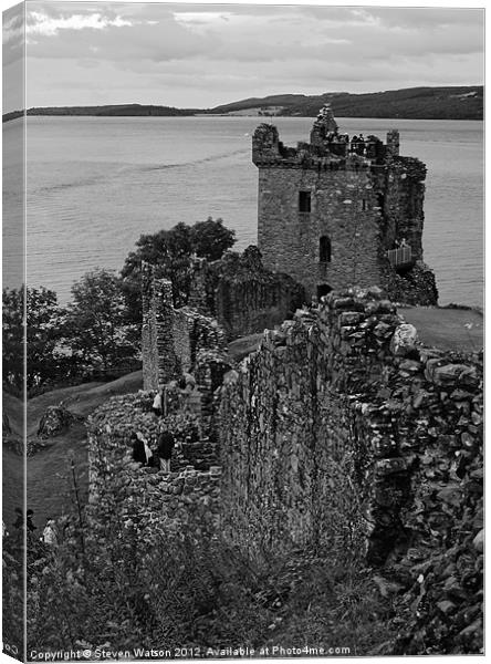 Urquhart Castle Canvas Print by Steven Watson