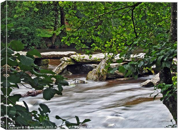 Tarr Steps Canvas Print by Steven Watson