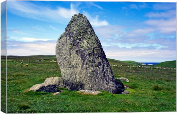 The Burragarth Stone Canvas Print by Steven Watson