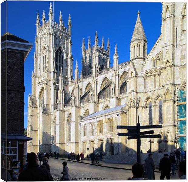 Minster Gates, York Canvas Print by Steven Watson