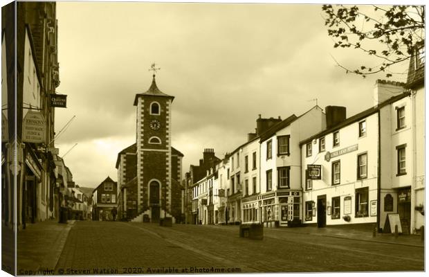 Moot Hall (Sepia) Canvas Print by Steven Watson