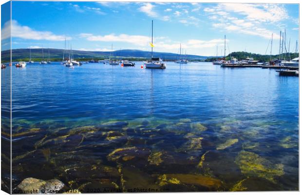 Tobermory Bay Canvas Print by Steven Watson