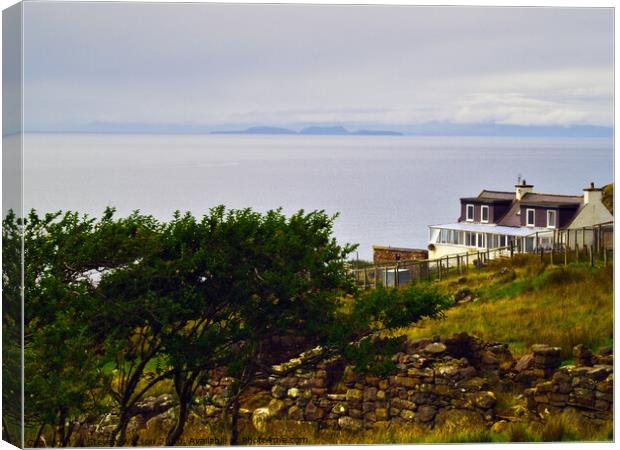 The Minch at Melvaig.  Canvas Print by Steven Watson