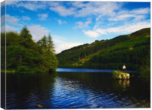 Avich Angler Canvas Print by Steven Watson