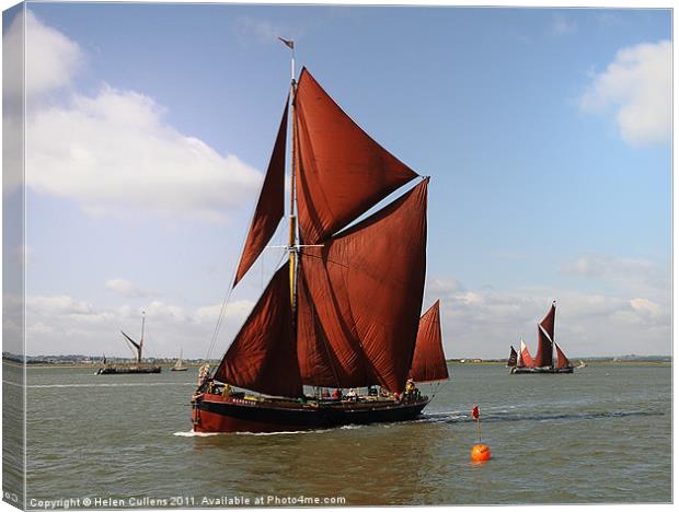 'REPERTOR' - RACING BARGE Canvas Print by Helen Cullens