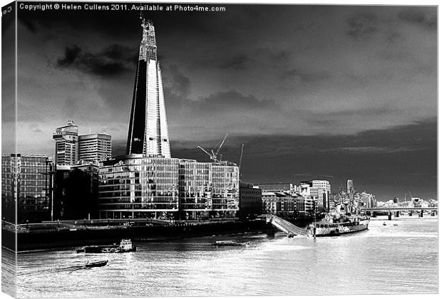 THE SHARD & THE BELFAST Canvas Print by Helen Cullens