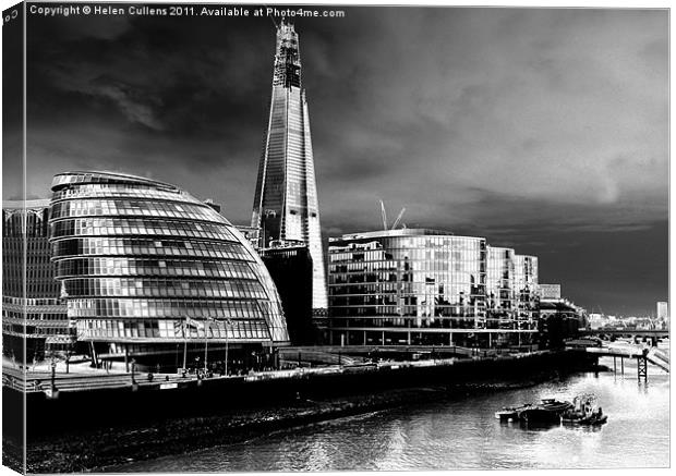 THE SHARD FROM TOWER BRIDGE Canvas Print by Helen Cullens