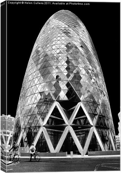 30 ST. MARY AXE Canvas Print by Helen Cullens