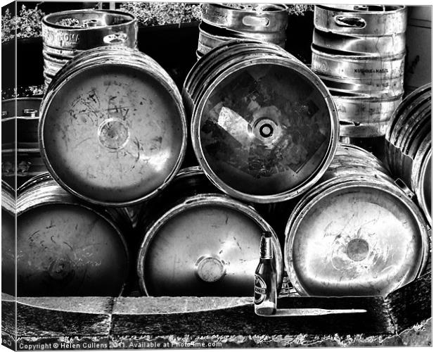 BECKS BARRELS Canvas Print by Helen Cullens