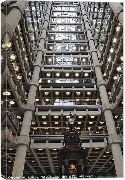 INSIDE THE LLOYDS BUILDING Canvas Print by Helen Cullens