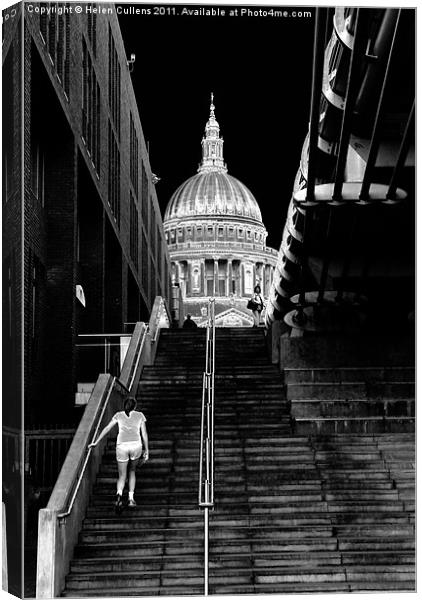 STEPS TO ST PAULS Canvas Print by Helen Cullens