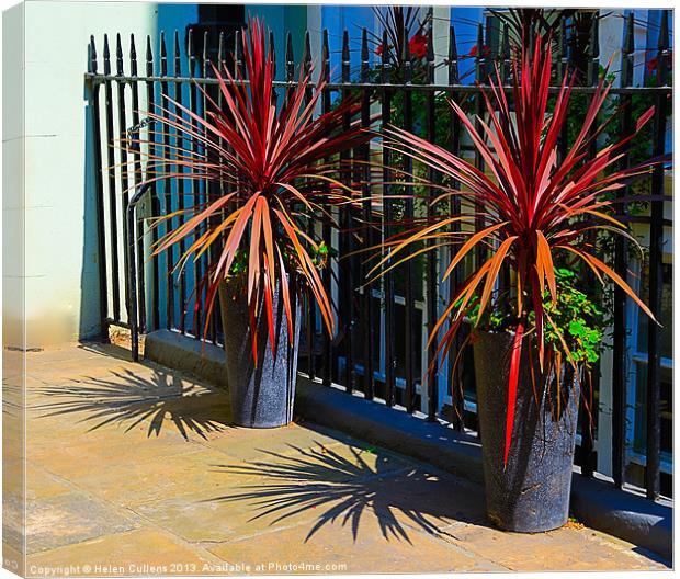 PALMS Canvas Print by Helen Cullens