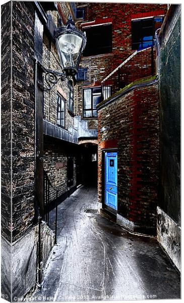 THE BLUE DOOR Canvas Print by Helen Cullens