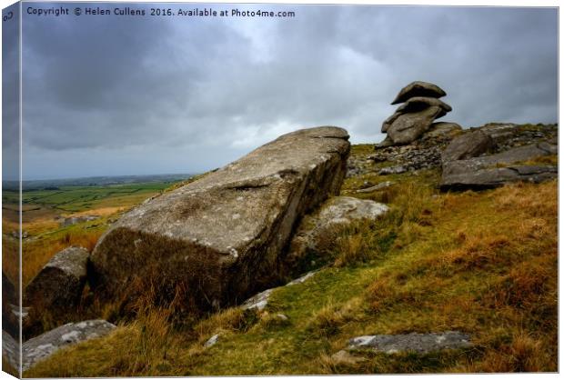     SHOWERY TOR                                 Canvas Print by Helen Cullens