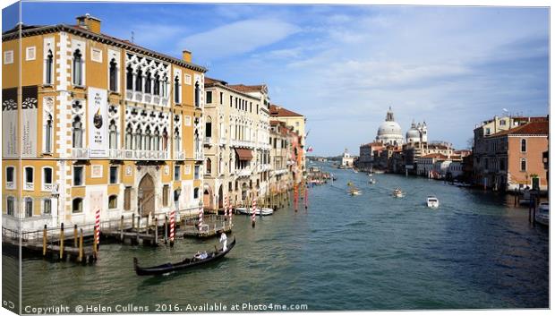 GRAND CANAL VENICE                                 Canvas Print by Helen Cullens