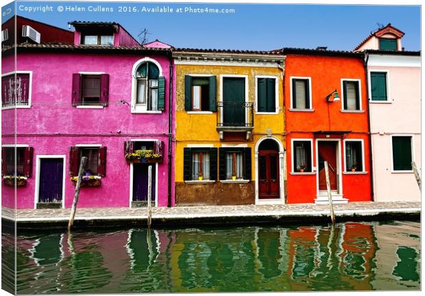 BURANO VENICE                                    Canvas Print by Helen Cullens