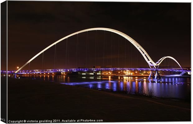 Infinity Bridge - Stockton on tees Canvas Print by victoria goulding