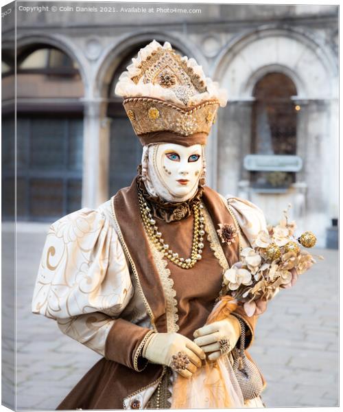 Venetian Masquerade Costume 2 Canvas Print by Colin Daniels