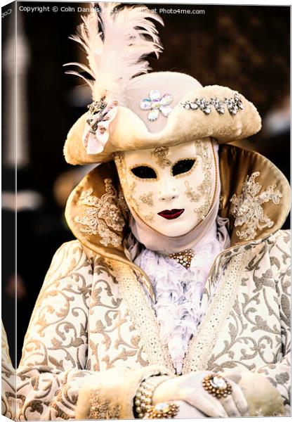 Venetian Masquerade Costume  Canvas Print by Colin Daniels