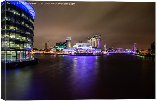 Manchester Salford Quays  Canvas Print by Colin Daniels