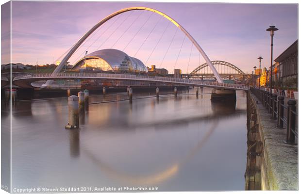 Newcastle Quayside at Dawn Canvas Print by Steven Stoddart