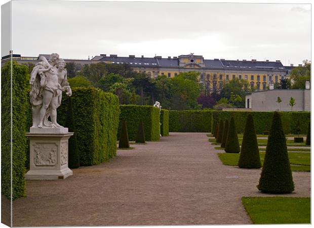 STATUE IN BELVEDERE PALACE GARDENS Canvas Print by radoslav rundic