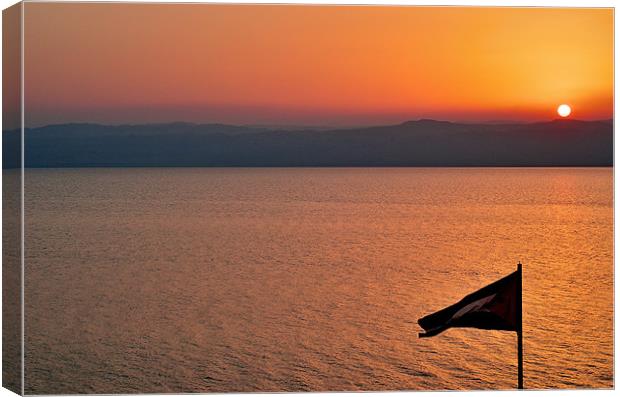 Dead Sea sunset Canvas Print by radoslav rundic
