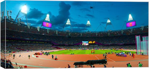 OLYMPIC STADIUM BY NIGHT Canvas Print by radoslav rundic