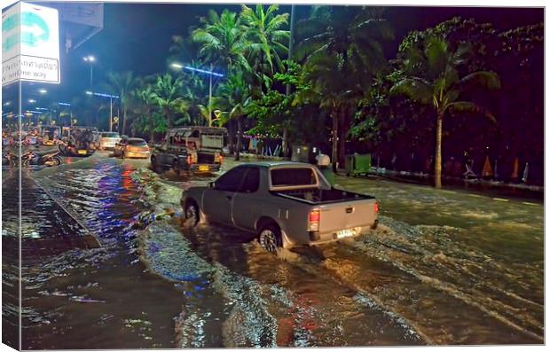  FLOOD IN PATTAYA Canvas Print by radoslav rundic