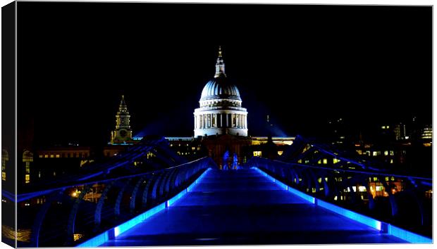  ST. PAUL'S CATHEDRAL BY THE NIGHT 3 Canvas Print by radoslav rundic