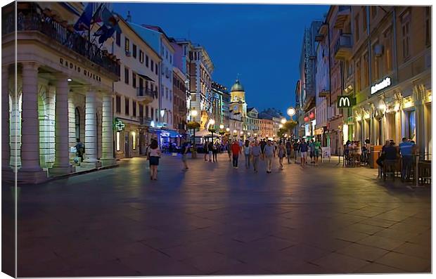  RIJEKA KORZO Canvas Print by radoslav rundic