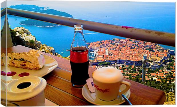  COFFEE WITH A VIEW Canvas Print by radoslav rundic