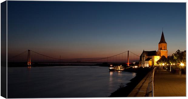 River Rhine Emmerich Germany Canvas Print by Karl Thompson