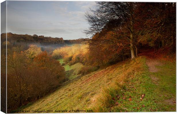 View into River Bybrook Valley Canvas Print by Karl Thompson