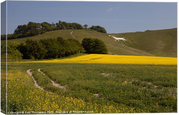 Wiltshire White Horse Canvas Print by Karl Thompson