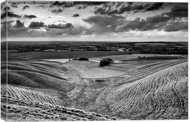  Horsecombe Bottom Canvas Print by Karl Thompson