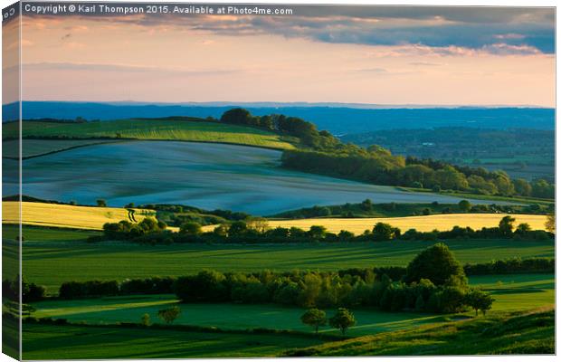 Wiltshire Landscape Canvas Print by Karl Thompson