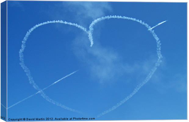 heart cloud Canvas Print by David Martin