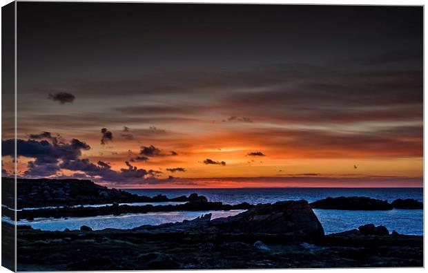 Scilly Isle Sunset Canvas Print by David Martin