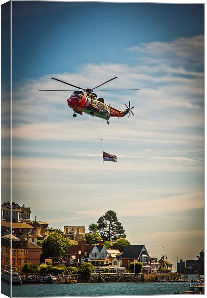 Sea king Helicopter Canvas Print by David Martin