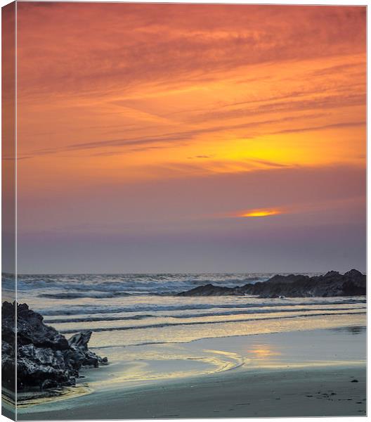  Sharrow point Beach Canvas Print by David Martin