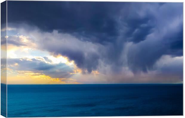 Storm clouds, Dartmouth Canvas Print by David Martin