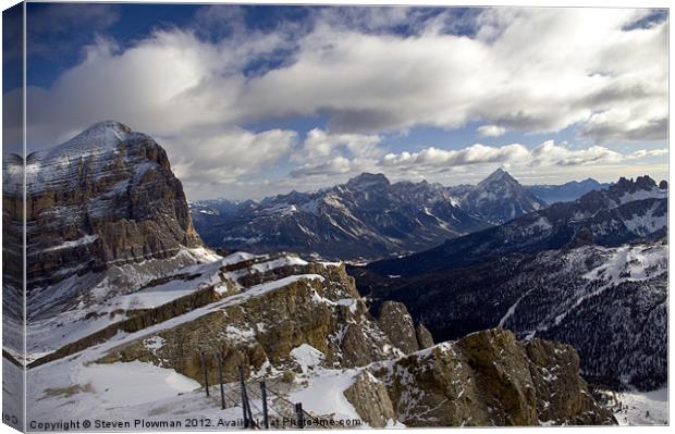 View from the top of The World Canvas Print by Steven Plowman