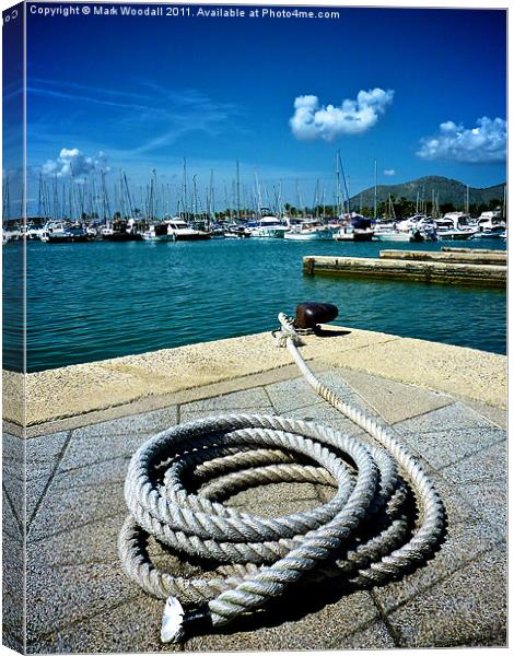 Port and a Rope Canvas Print by Mark Woodall