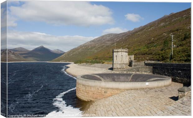 Part of the Silent Valley water reservoir in the   Canvas Print by Michael Harper